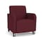 Lesro Siena Lounge Reception Guest Chair w/ Front Casters, 27 in W 29.5 in L 32.5 in H SN1101 - alternate 1